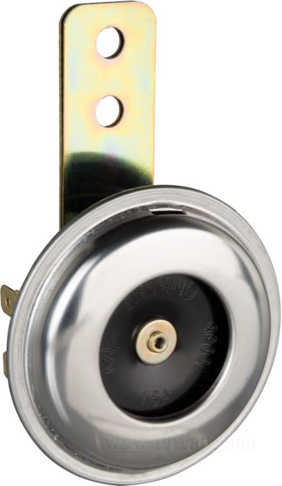 Hupe »Mini«; 100 dB; Stahl, schwarz, blank; Ø 66 mm; 12 V; Bruttogewicht: 150 g