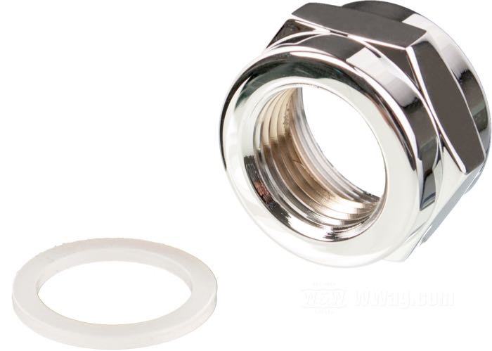 Raccordo di Pingel; 22 mm → 3/8” NPT; ottone, cromato; U.S.A.; peso lordo: 50 g