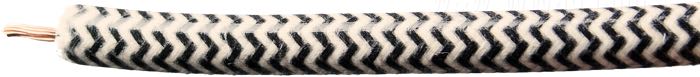 Câble d’allumage »Herringbone« de Reverb; cuivre / PVC / coton, noir / blanc; Ø 7 mm; noyau en cuivre; poids brut: 57 g