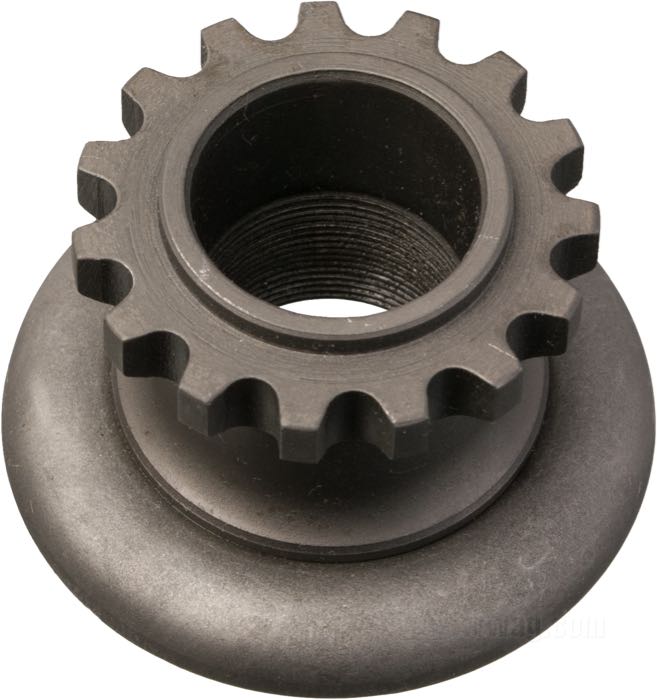 Tuerca de ajuste de Samwel Supplies; para Horquilla Springer Classic; apropiado para Big Twin 1936-1948; con rodamientos de dirección tipo Timken; acero, parkerizado; largo: 36 mm; rosca: 1”-24; con guardapolvo; Europa; peso bruto: 200 g