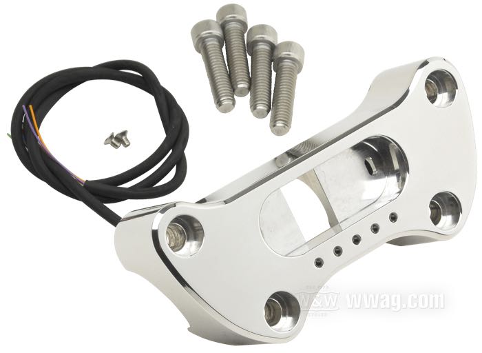 Platine riser de motogadget; pour motogadget Motoscope Mini; alu billet, poli; poids brut: 310 g