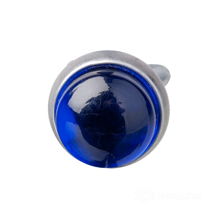 Reflector »Glo-Brite Smooth Back« by Red Fox; glass / steel / aluminum, blue; length: 19 mm; Ø 25 mm; thread: #10-24; with wing nut and spring; USA; gross weight: 23 g