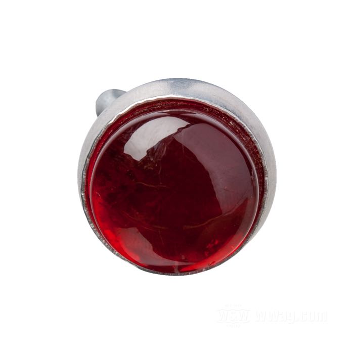 Reflector »Glo-Brite Smooth Back« by Red Fox; glass / steel / aluminum, red; length: 19 mm; Ø 25 mm; thread: #10-24; with wing nut and spring; USA; gross weight: 25 g
