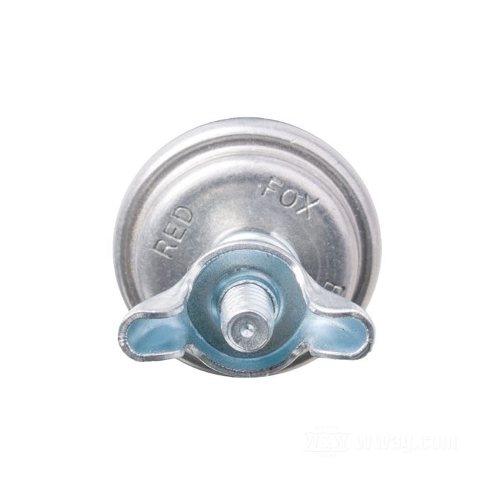 Reflector »Glo-Brite« by Red Fox; glass / steel / aluminum, light blue; length: 19 mm; Ø 25 mm; thread: #10-24; with wing nut and spring; USA; gross weight: 17 g