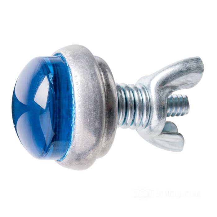 Reflector »Glo-Brite« by Red Fox; glass / steel / aluminum, light blue; length: 19 mm; Ø 25 mm; thread: #10-24; with wing nut and spring; USA; gross weight: 17 g