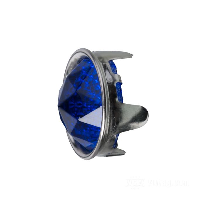 Captafaro »Prisma« de Red Fox; con lengüetas para doblar; aluminio / cristal, azul; Ø 24.5 mm; EE. UU.; peso bruto: 9 g