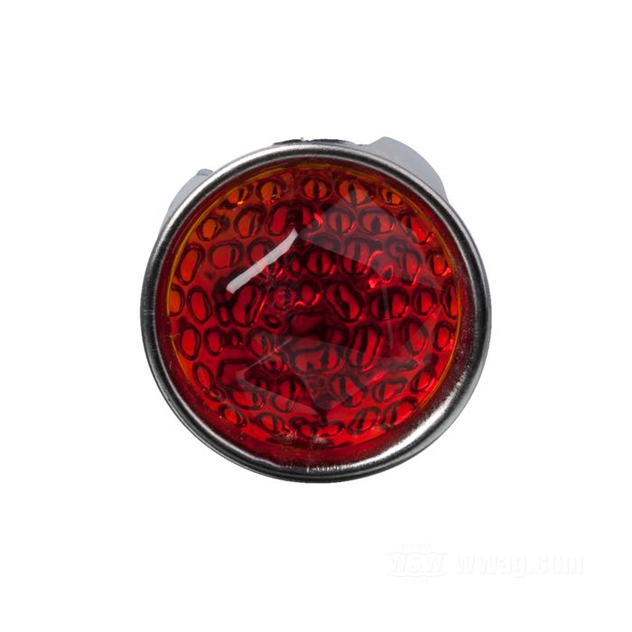 Captafaro »Prisma« de Red Fox; con lengüetas para doblar; aluminio / cristal, rojo; Ø 24.5 mm; EE. UU.; peso bruto: 9 g