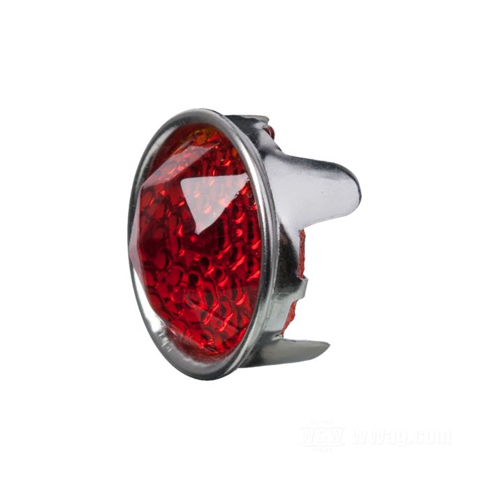 Captafaro »Prisma« de Red Fox; con lengüetas para doblar; aluminio / cristal, rojo; Ø 24.5 mm; EE. UU.; peso bruto: 9 g