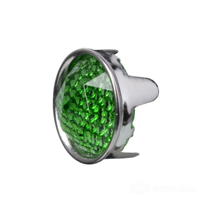 Captafaro »Prisma« de Red Fox; con lengüetas para doblar; aluminio / cristal, verde; Ø 24.5 mm; EE. UU.; peso bruto: 9 g