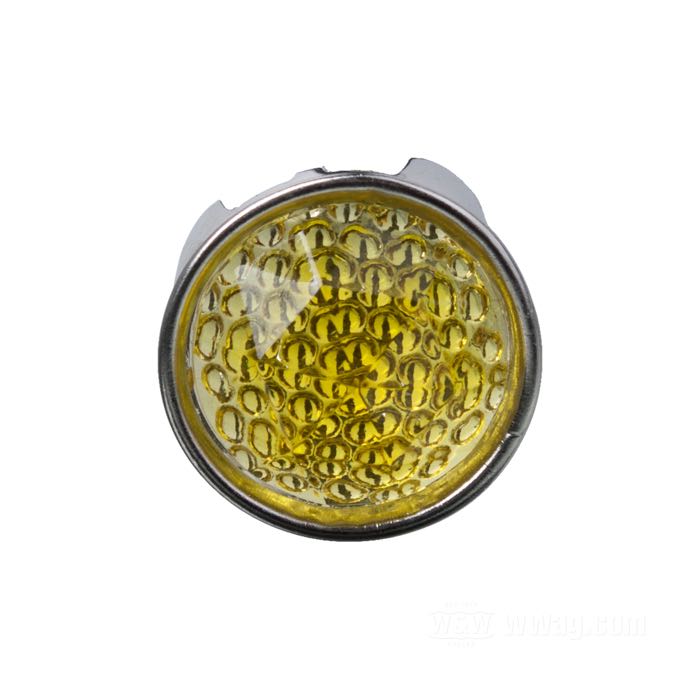 Captafaro »Prisma« de Red Fox; con lengüetas para doblar; aluminio / cristal, amarillo; Ø 24.5 mm; EE. UU.; peso bruto: 9 g