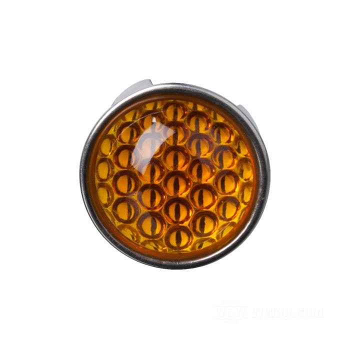 Reflector »Smooth« by Red Fox; with prongs; aluminum / glass, amber; Ø 24.5 mm; USA; gross weight: 10 g