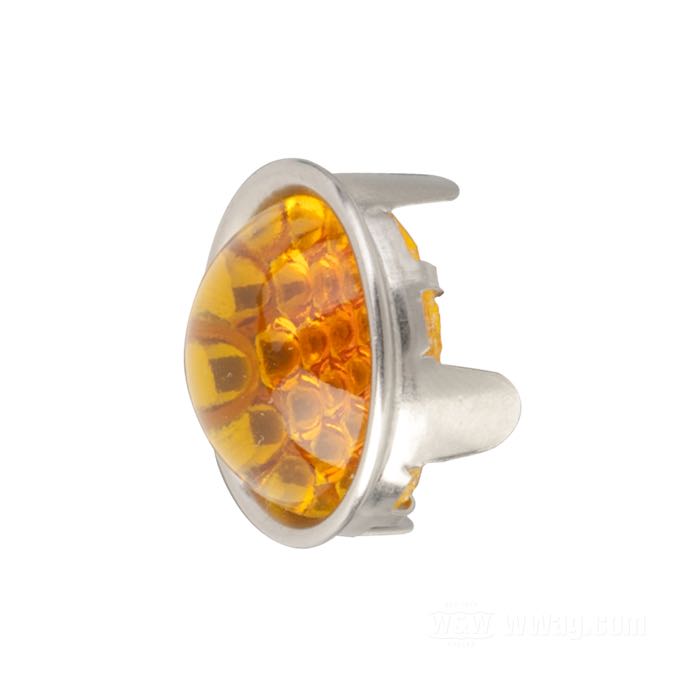 Reflector »Smooth« by Red Fox; with prongs; aluminum / glass, amber; Ø 24.5 mm; USA; gross weight: 10 g