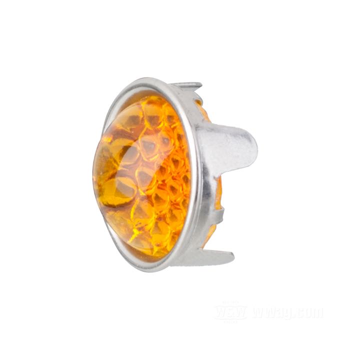 Reflector »Smooth« by Red Fox; with prongs; aluminum / glass, amber; Ø 24.5 mm; USA; gross weight: 10 g