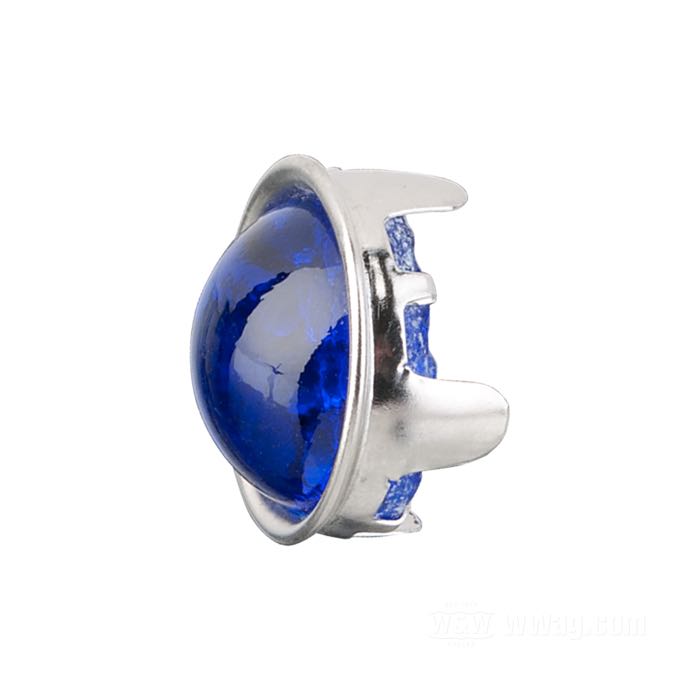 Reflector »Smooth« by Red Fox; with prongs; aluminum / glass, blue; Ø 24.5 mm; USA; gross weight: 10 g