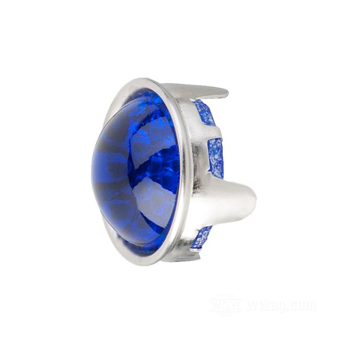 Reflector »Smooth« by Red Fox; with prongs; aluminum / glass, blue; Ø 24.5 mm; USA; gross weight: 10 g