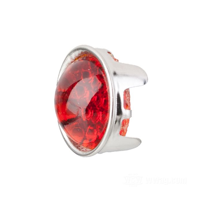 Reflector »Smooth« by Red Fox; with prongs; aluminum / glass, red; Ø 24.5 mm; USA; gross weight: 11 g
