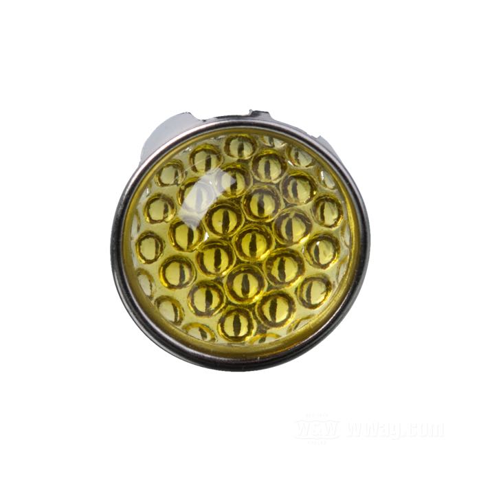 Reflector »Smooth« by Red Fox; with prongs; aluminum / glass, yellow; Ø 24.5 mm; USA; gross weight: 11 g