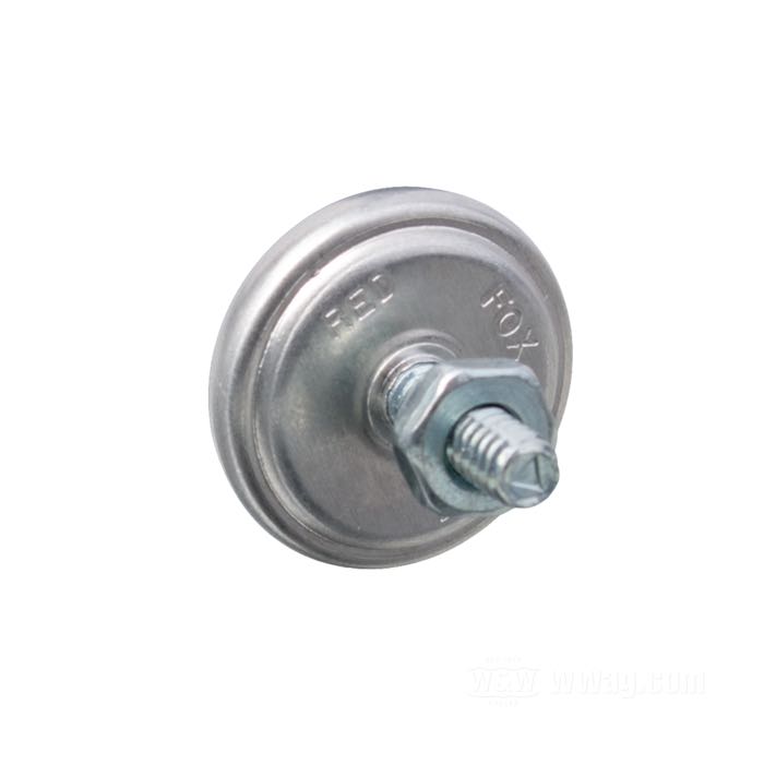 Reflector »Smooth« by Red Fox; glass / steel / aluminum, amber; length: 17 mm; Ø 25 mm; thread: #10-24; with hex nut; with nut and lockwasher; USA; gross weight: 13 g