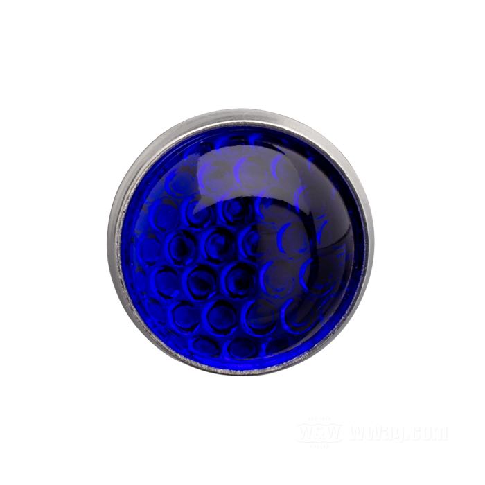 Reflector »Smooth« by Red Fox; glass / steel / aluminum, blue; length: 17 mm; Ø 25 mm; thread: #10-24; with hex nut; with wing nut; USA; gross weight: 14 g