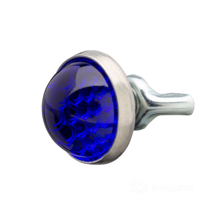 Reflector »Smooth« by Red Fox; glass / steel / aluminum, blue; length: 17 mm; Ø 25 mm; thread: #10-24; with hex nut; with wing nut; USA; gross weight: 14 g