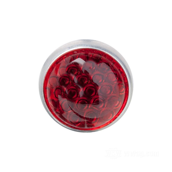 Reflector »Smooth« by Red Fox; glass / steel / aluminum, red; length: 17 mm; Ø 25 mm; thread: #10-24; with hex nut; with wing nut; USA; gross weight: 14 g