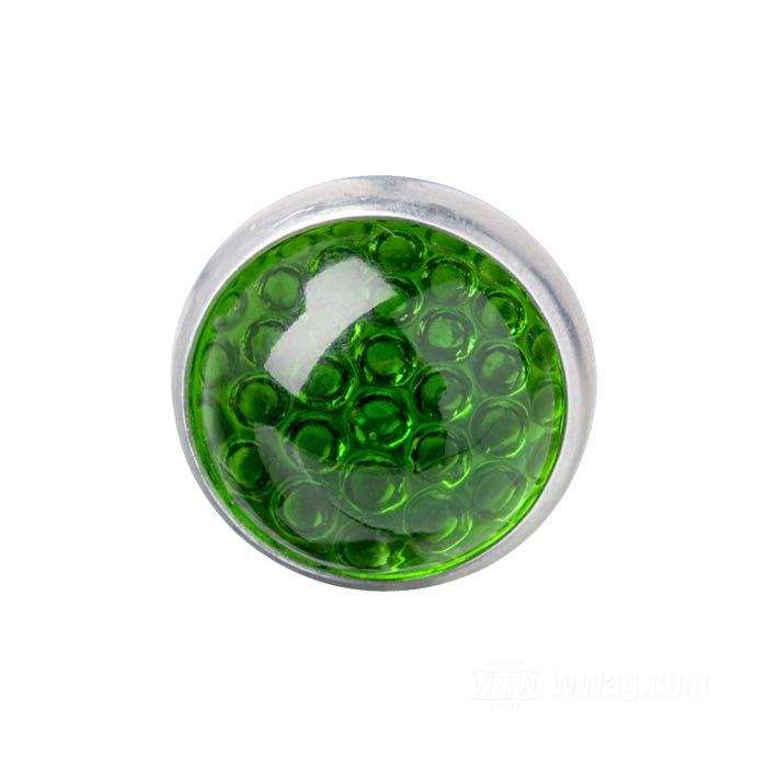 Reflector »Smooth« by Red Fox; glass / steel / aluminum, green; length: 17 mm; Ø 25 mm; thread: #10-24; with hex nut; with wing nut; USA; gross weight: 14 g