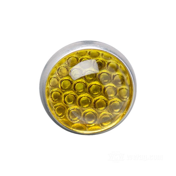 Reflector »Smooth« by Red Fox; glass / steel / aluminum, yellow; length: 17 mm; Ø 25 mm; thread: #10-24; with hex nut; with wing nut; USA; gross weight: 14 g