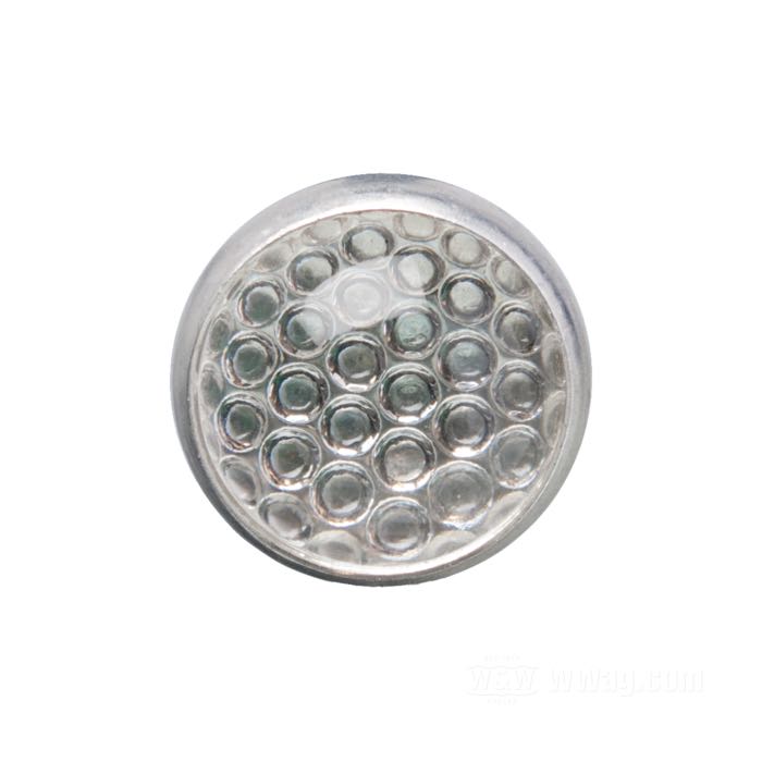 Reflector »Smooth« by Red Fox; glass / steel / aluminum, clear; length: 17 mm; Ø 25 mm; thread: #10-24; with hex nut; with nut and lockwasher; USA; gross weight: 14 g