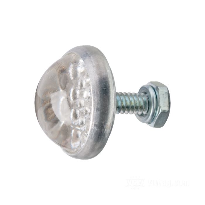 Reflector »Smooth« by Red Fox; glass / steel / aluminum, clear; length: 17 mm; Ø 25 mm; thread: #10-24; with hex nut; with nut and lockwasher; USA; gross weight: 14 g