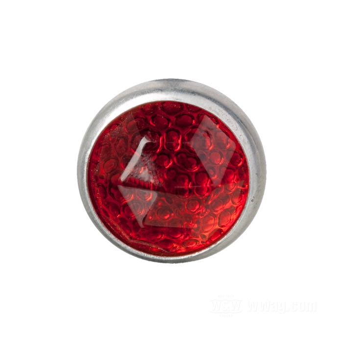 Reflector »Prism Cut« by Red Fox; glass / steel / aluminum, red; length: 17 mm; Ø 25 mm; thread: #10-24; with hex and wing nut; with wing nut; USA; gross weight: 12 g