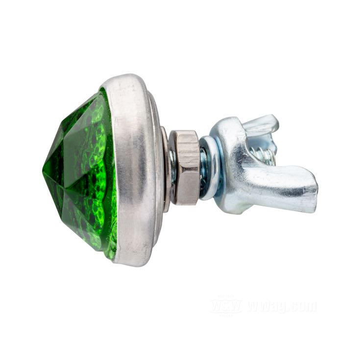 Reflector »Prism Cut« by Red Fox; glass / steel / aluminum, green; length: 17 mm; Ø 25 mm; thread: #10-24; with hex and wing nut; with wing nut; USA; gross weight: 12 g