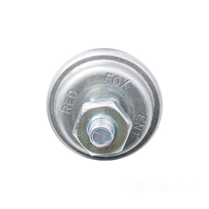Reflector »Glo-Brite Saddlebag« by Red Fox; glass / steel / aluminum, yellow; length: 22.5 mm; Ø 25 mm; thread: #12-24; with nut and lockwasher; USA; gross weight: 19 g
