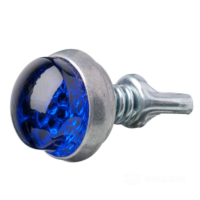 Reflector »Glo-Brite« by Red Fox; glass / steel / aluminum, blue; length: 19 mm; Ø 25 mm; thread: #10-24; with wing nut and spring; USA; gross weight: 18 g