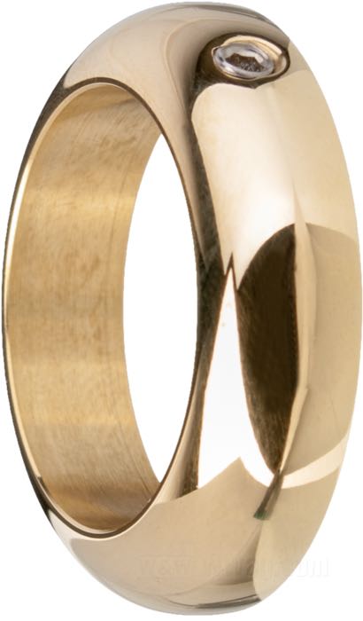Anello per manubri di Kustom Tech; ottone, lucidato; larghezza: 8 mm; Ø 36 mm; per manubri del Ø: 1 ”; Italia; peso lordo: 46 g