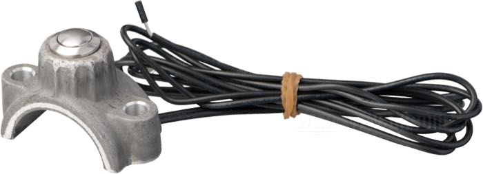 Morsetto pulsanti di Kustom Tech; per Comandi manubrio Deluxe/Classic; alluminio fuso, naturale; con a 2 cavetti; Italia; peso lordo: 59 g