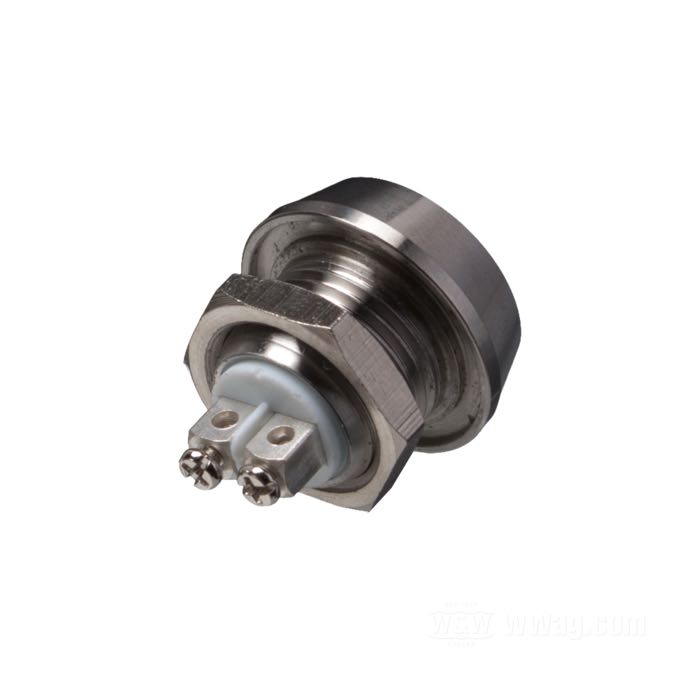Button; for motogadget m.Switch; stainless steel, polished; height: 7 mm; Ø 17.5 mm; thread: M12 x 1.0; with nut and O-ring; gross weight: 11 g