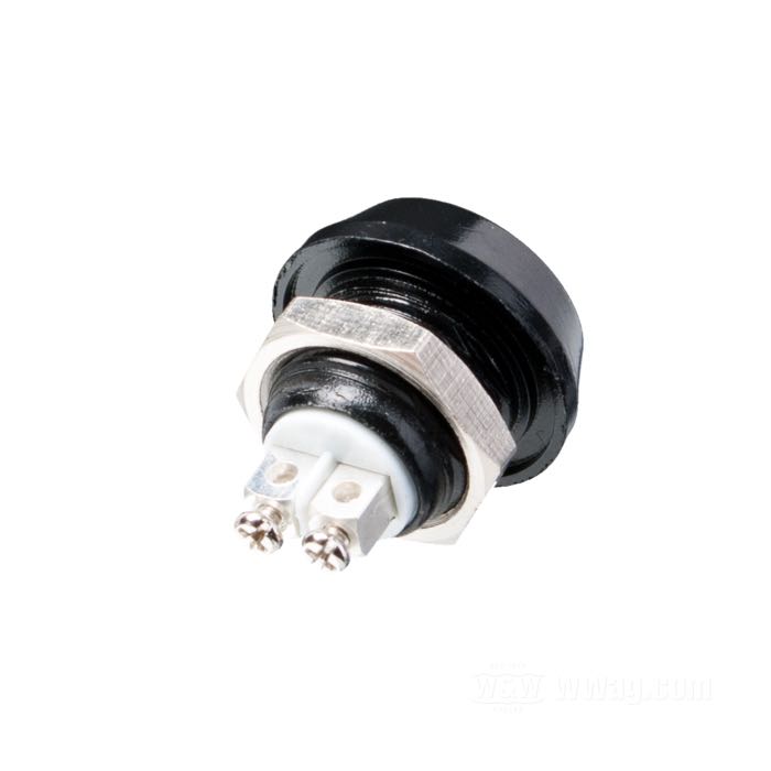 Button; for motogadget m.Switch; stainless steel, black; height: 7 mm; Ø 17.5 mm; thread: M12 x 1.0; with nut and O-ring; gross weight: 9 g