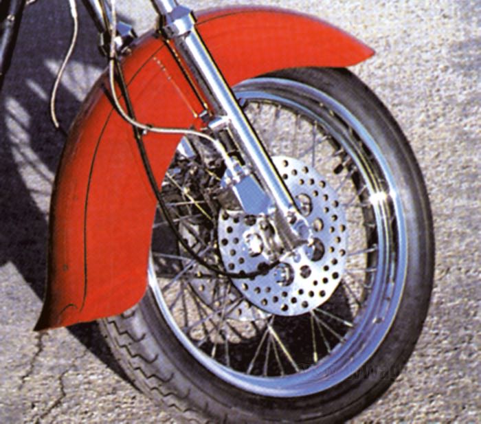 Garde-boue avant »Springer Style«; pour Fourche hydraulique; adaptable à FX et Sportster 1973-2020; acier, naturel; pour pneu: 19”, 21 ”; poids brut: 2.85 kg