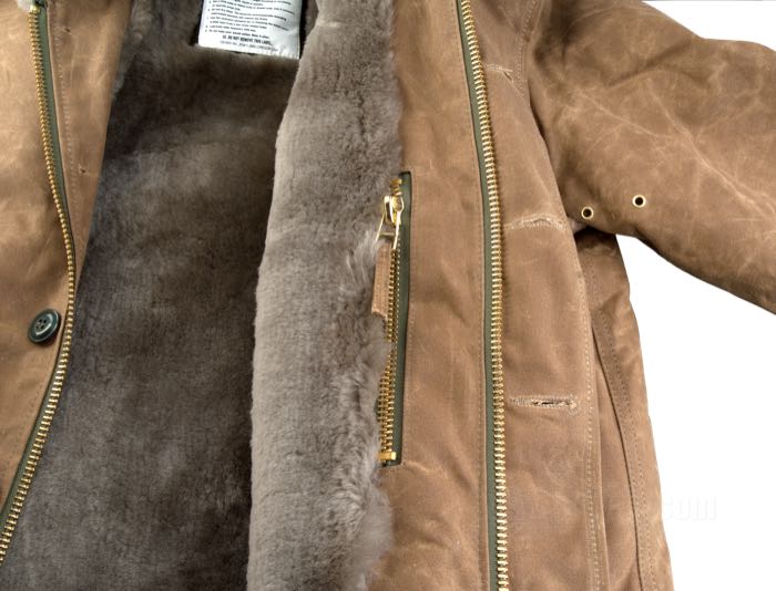 Chaqueta »N-1« de Dehen; canvas / zamarra, castaño claro; tamaño: M; EE. UU.; peso bruto: 2.24 kg