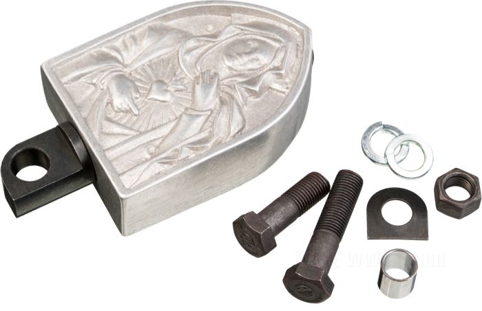 Kicker pedal »Virgin Mary« by Infernal Combustion; cast aluminum / steel, bare; length x width: 85 x 61 mm; with small parts; USA; gross weight: 448 g