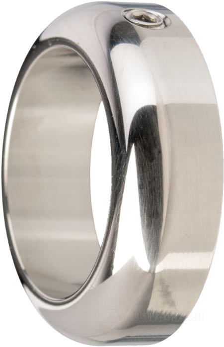 Handlebar ring »Hydra Glide« by Hammer Sycle; stainless steel, polished; width: 10 mm; Ø 35.5 mm; for handlebar Ø: 1 ”; Japan; gross weight: 40 g