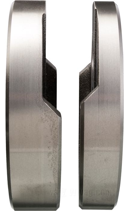 Masses de vilebrequins de Truett & Osborn; adaptable à Shovelhead 1972-1981; 80”/1340 cc; acier; Ø 8-1/2”; course: 4-1/4 ”; remplace OEM HD 23922-78 et 23924-78; USA; CONSEIL: Doivent être assemblés avec queue de vilebrequin côté primaire 1982→. Ils peuvent être utilisés → 1984 avec un maneton de → début 1981.; poids brut: 13.86 kg