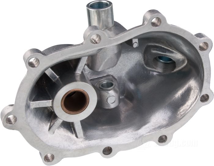 Starter cover »Pig Snout«; fits 1936-1984 Big Twins 4-speed; cast aluminum, cast finish; replaces OEM HD 33277-36; gross weight: 952 g