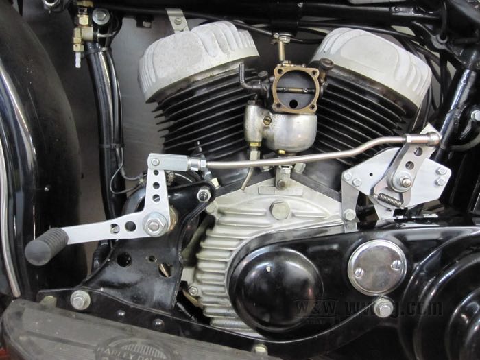 Schaltautomat von HMB; für 3-Gang Getriebe; passend für 45”/750cc 1937-1973 (außer K-Modelle); Stahl, verzinkt; Deutschland; Bruttogewicht: 1.36 kg