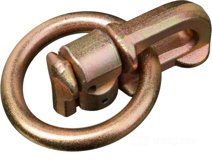 Anneau d'ancrage de Ancra Cargo; acier, zingué, Capacité de charge: 22.2 kN (ca. 2150 kg) ; avec ancrage double; poids brut: 160 g