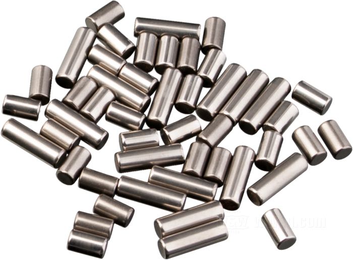 Bearing roller set; for Connecting rods; fits Big Twin 1987-1996; steel, length 0.329” / 0.585”; Ø 0.1875”; Over-/Undersize: +0.000 ”; tolerance class: RBEC 1; replaces OEM HD 9101, and 9186; gross weight: 70 g