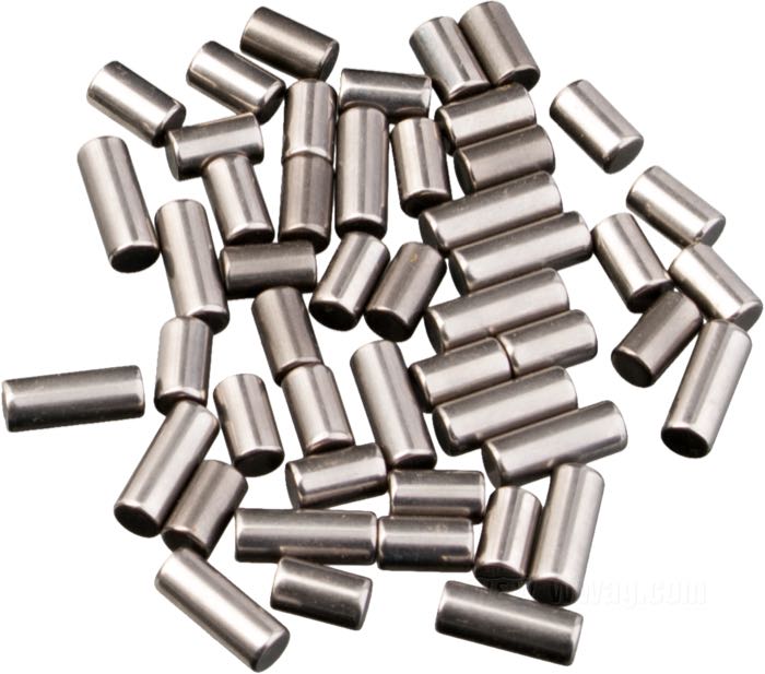 Bearing roller set; for Connecting rods; fits Sportster 1987-1999; steel, length 0.329” / 0.480”; Ø 0.1875”; Over-/Undersize: +0.000 ”; tolerance class: RBEC 1; replaces OEM HD 9101, and 9150A; gross weight: 65 g