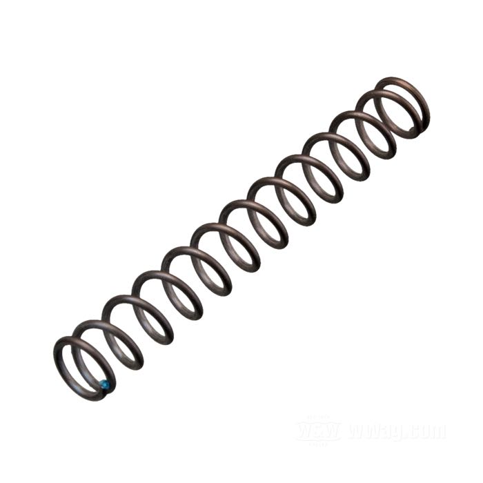 Spring by S&S; for relief valve; fits Big Twin 1973-1998 (Softail →1999); spring steel; length: 59 mm; replaces OEM HD 26207-83; gross weight: 30 g
