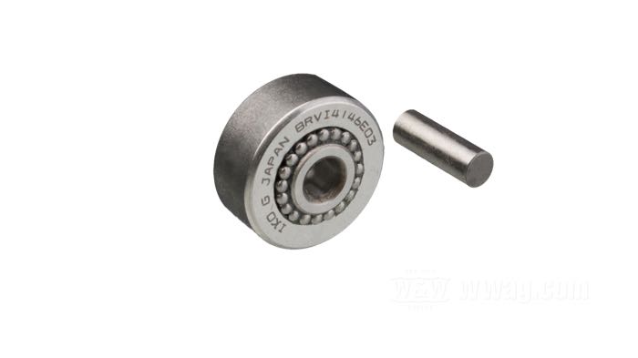 Cuscinetto di rullini di Jims; per Punteria; atto per modelli 1930-1984 (Sportster →1985); acciaio; larghezza: 9.5 mm; Ø int. x Ø est.: 5.4 x 21.7 mm; classe di tolleranza: RBEC 1; rimpiazza OEM HD 18534-29A; peso lordo: 30 g
