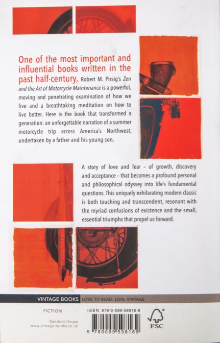 Book »ZEN and the Art of Motorcycle Maintenance«; paper; width x height: 125 x 190 mm; by Robert M. Pirsig; softcover; English; ISBN: 9780060589462; gross weight: 278 g